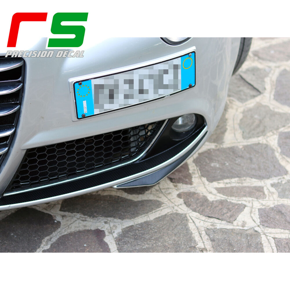 Alfa Romeo Mito Decal inserts de pare-chocs feux de brouillard moustache tuning carbonlook