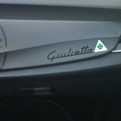 Stickers Alfa Romeo Giulietta four-leaf clover dashboard logo carbonlook