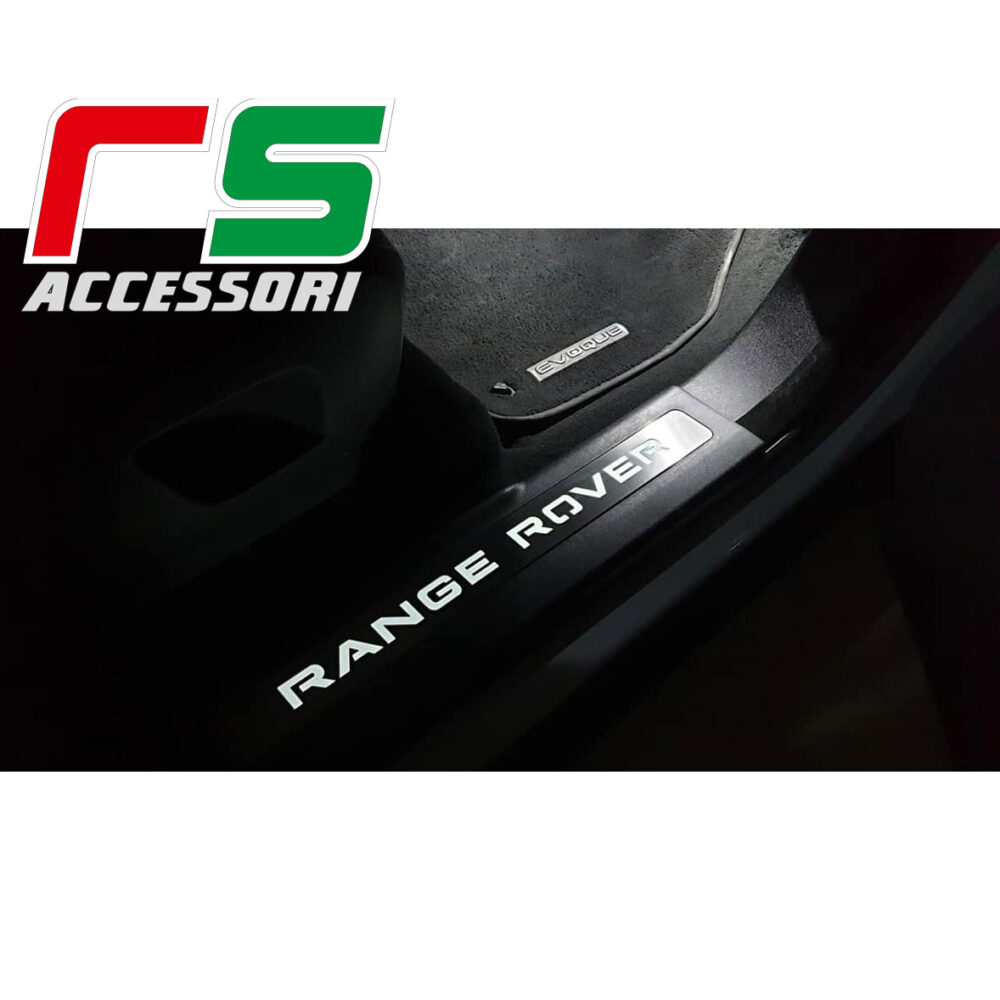 Range Rover Evoque battitacco illuminato sottoporta in acciaio inox aisi - immagine 5