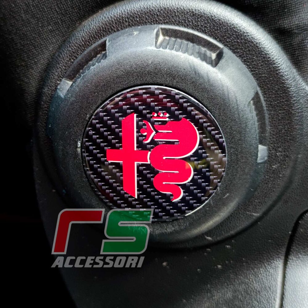 alfa giulietta mito resinated stickers seat knob insert 