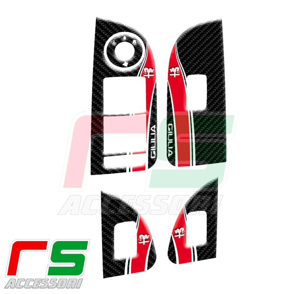 Alfa Romeo Giulia RESIN stickers for window regulators  - Image 3