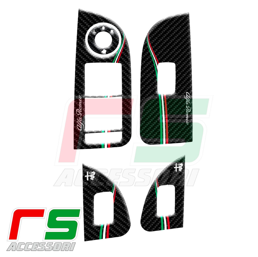Alfa Romeo Giulia RESIN stickers for window regulators  - Image 8