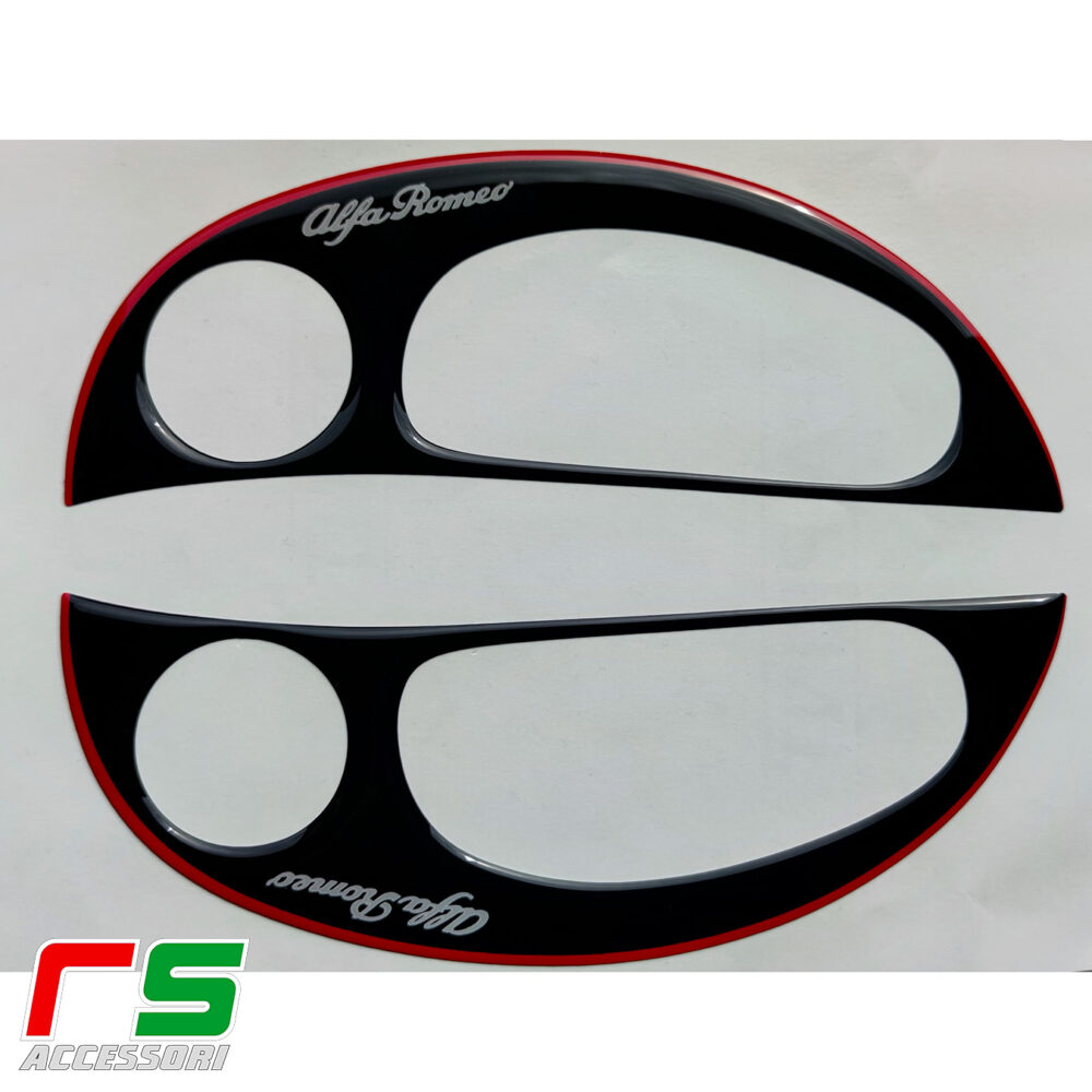 black resin stickers alfa romeo 147 and GT tweeter frames