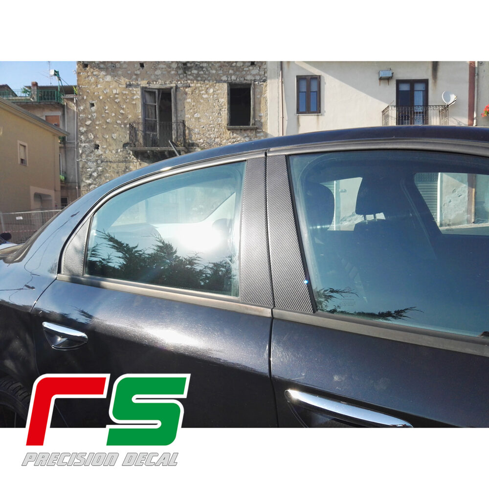 adesivi Alfa Romeo 159 carbonlook montanti portiere Decal - immagine 2