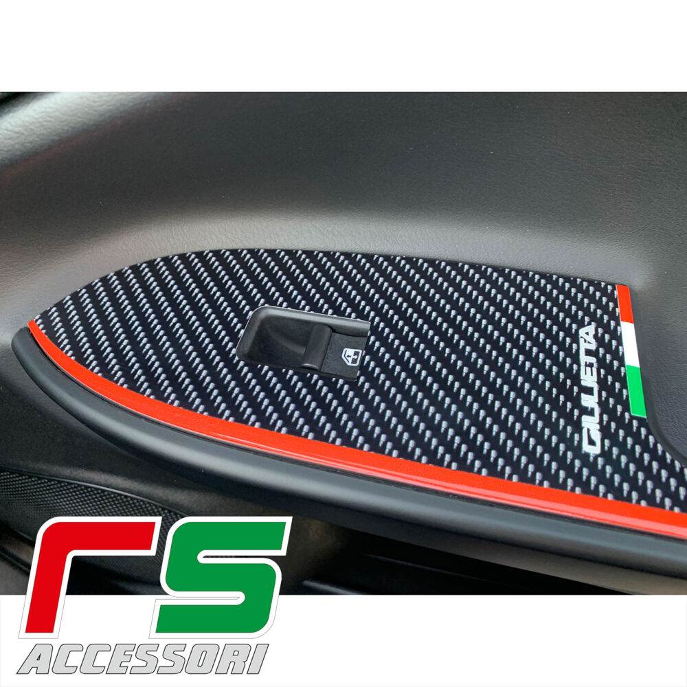 alfa romeo giulietta ADESIVI resinati pulsantiera alzacristalli guida a destra - immagine 6