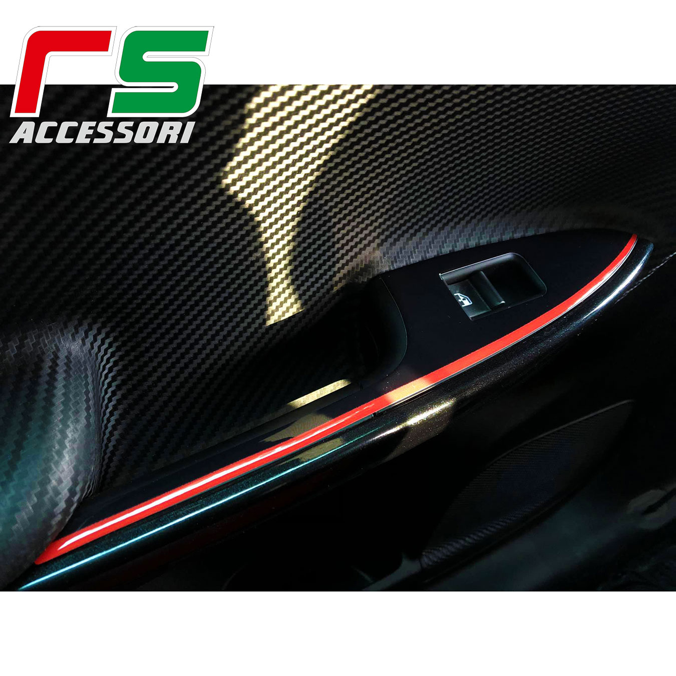 thumbnail interactive-video image 1 of Risicosfizio Alfa Romeo Giulietta Window Regulator Button Sticker Decal – Interior Tuning – RSA0091 1 of 6
