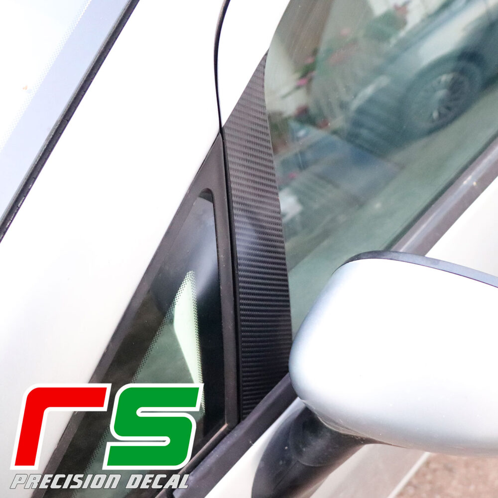 Autocollants Carbonlook Fiat Grande Punto 5 portes piliers de porte – Image 2