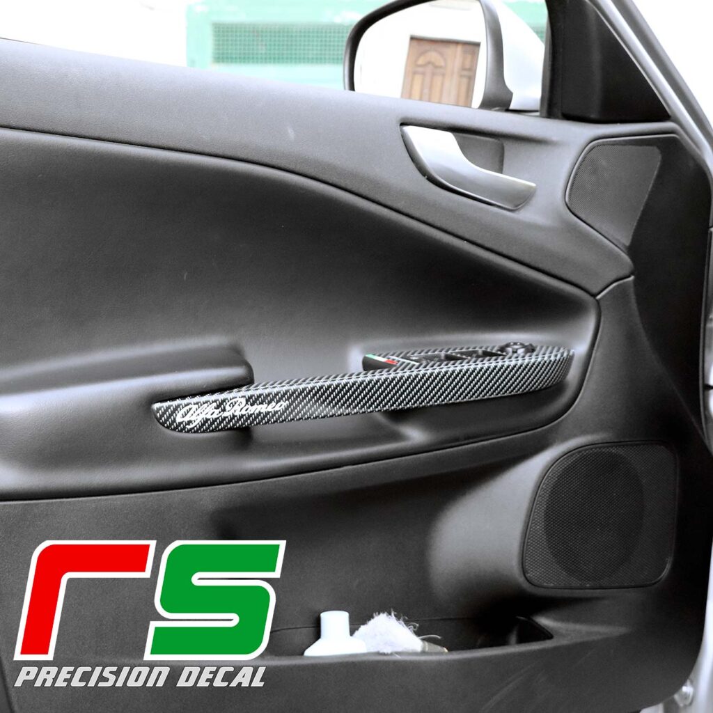 Alfa Romeo Giulietta adesivo carbonlook cornici portiera resianto