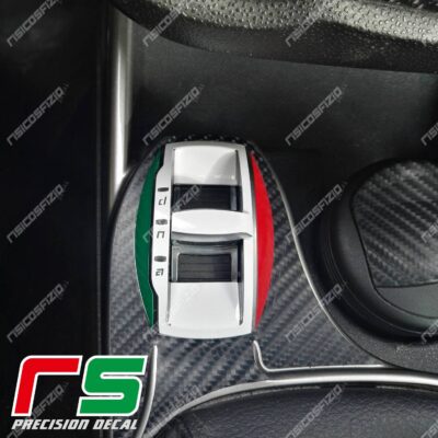 aufkleber Alfa Romeo-Mythosabziehbild DNA tricolor Basis-Kohlenstoffblick