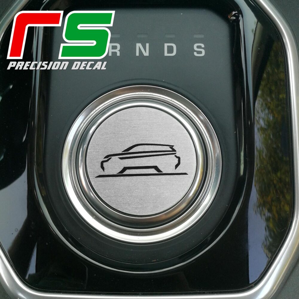 range rover evoque ADESIVI simil alluminio decal selettore cambio sticker