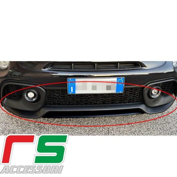Adesivi carbonlook Abarth 595 restyling lama paraurti anteriore
