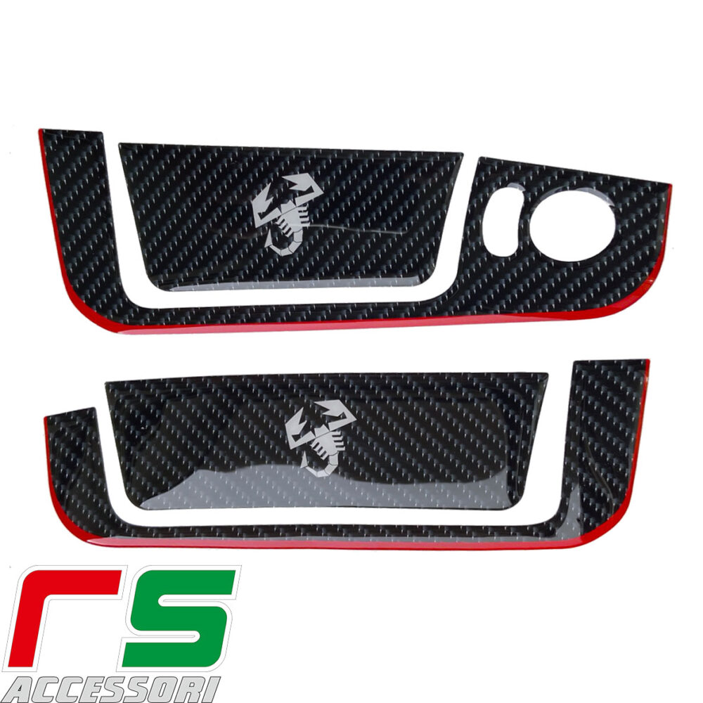 AUTOCOLLANTS résinés fiat 500 595 695 Abarth Decal poignées de porte – Image 2