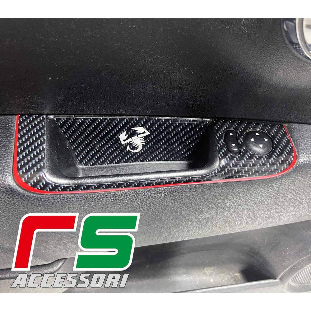 STICKERS resinated fiat 500 595 695 Abarth Decal door handles 