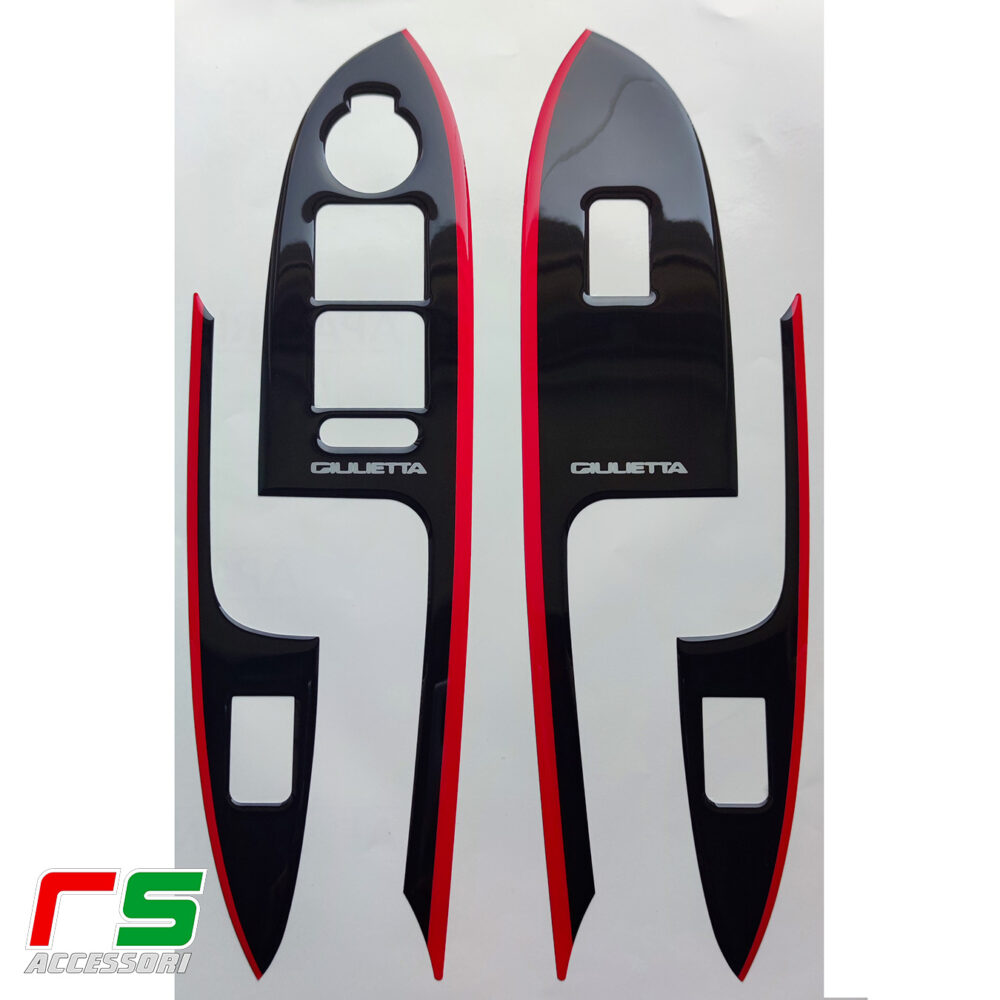 STICKERS noir résine régulateur de fenêtre alfa romeo giulietta – Image 3