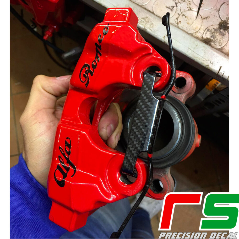adesivi kit pinze freni logo Alfa Romeo pre intagliato - immagine 3