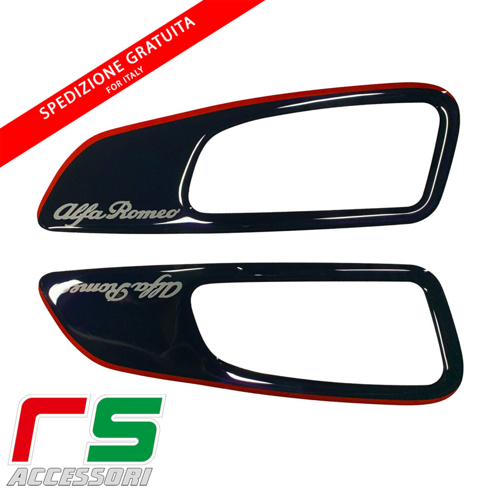 black resin stickers alfa romeo 159 frames door levers