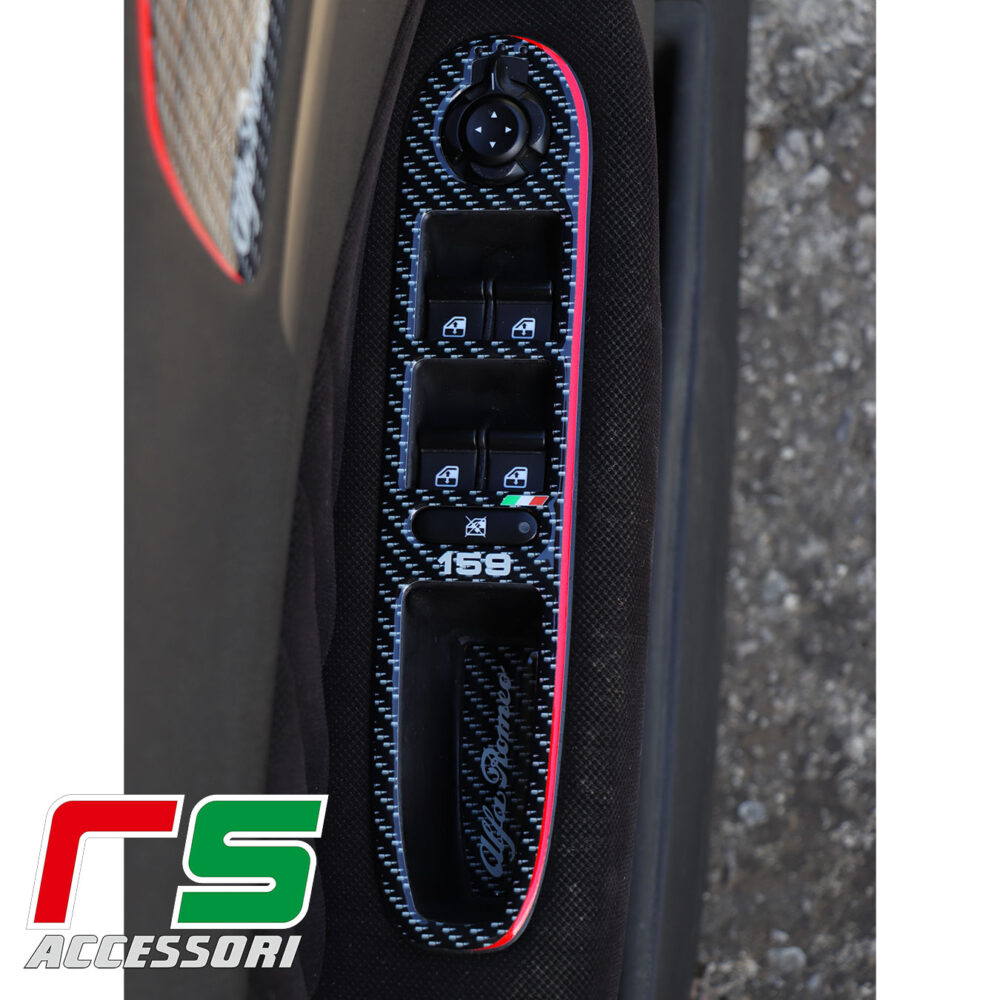 Alfa Romeo 159 resin-coated window regulator push-button stickers - Image 7