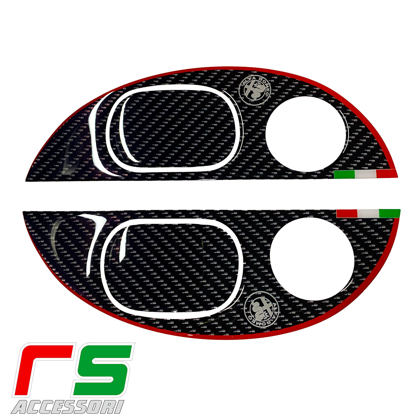 resin stickers alfa romeo 147 and GT rear tweeter frames