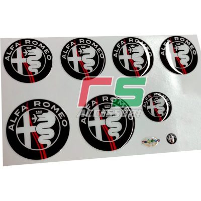 alfa romeo giulia stelvio tonale STICKERS kit logos frise résinés