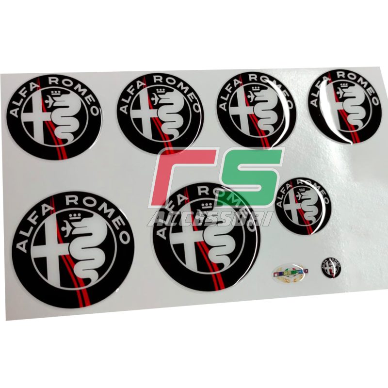 alfa romeo giulia stelvio tonale Stickers kit logos frieze resin decal