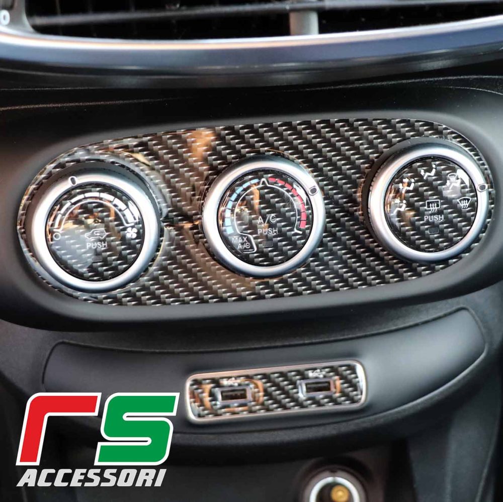 Fiat 500x ADESIVI resinati climatizzatore manuale carbonlook - immagine 2