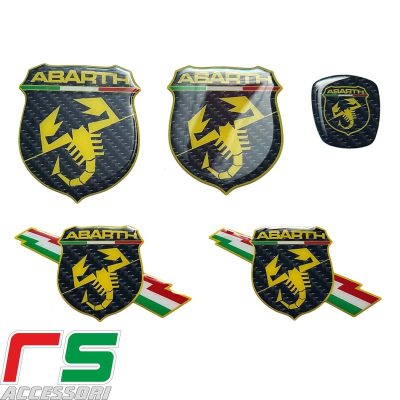 ADESIVI loghi fregio resinati 500 595 695 Abarth