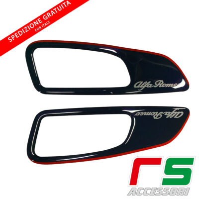 black resin stickers alfa 159 rear door frames 