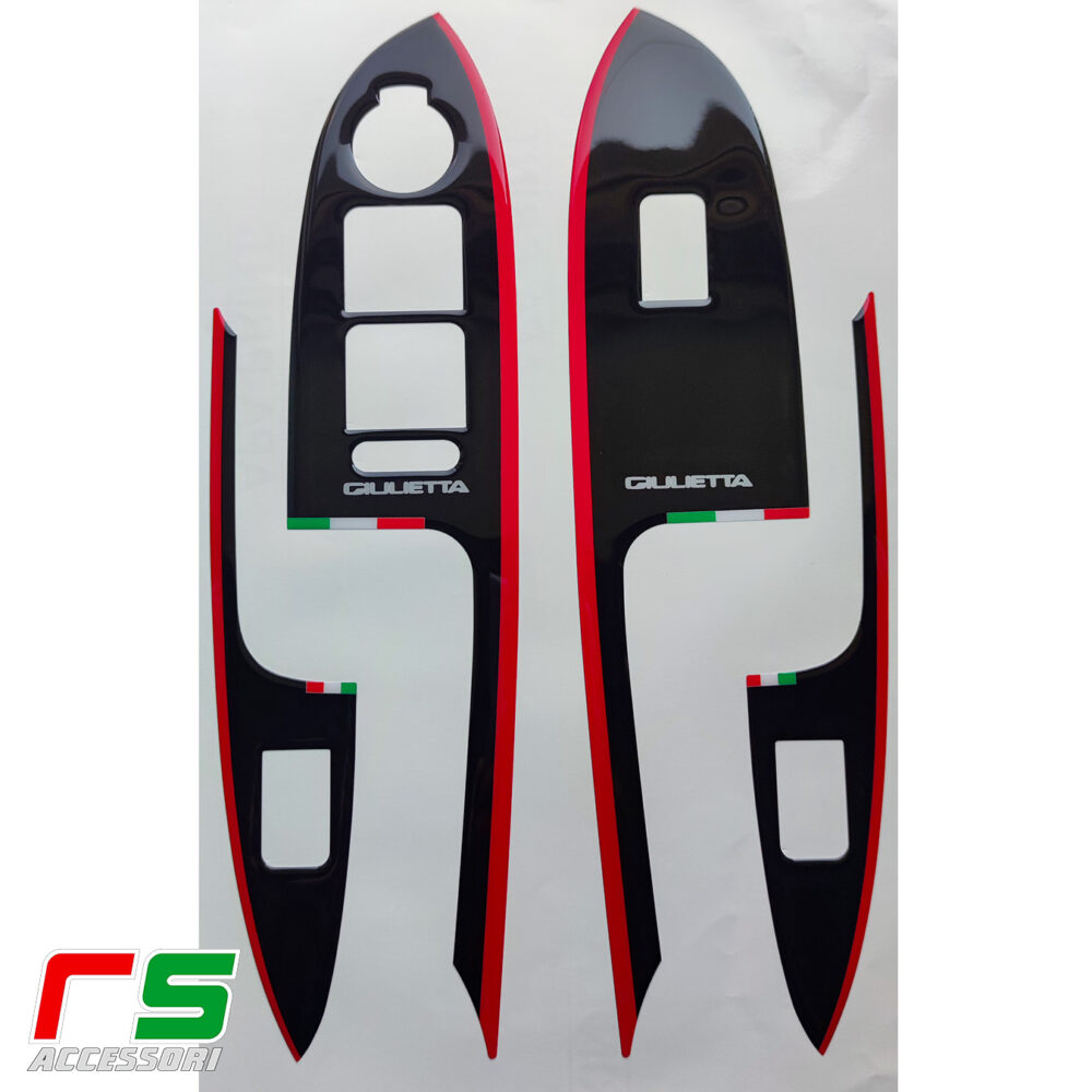 STICKERS noir résine régulateur de fenêtre alfa romeo giulietta – Image 2