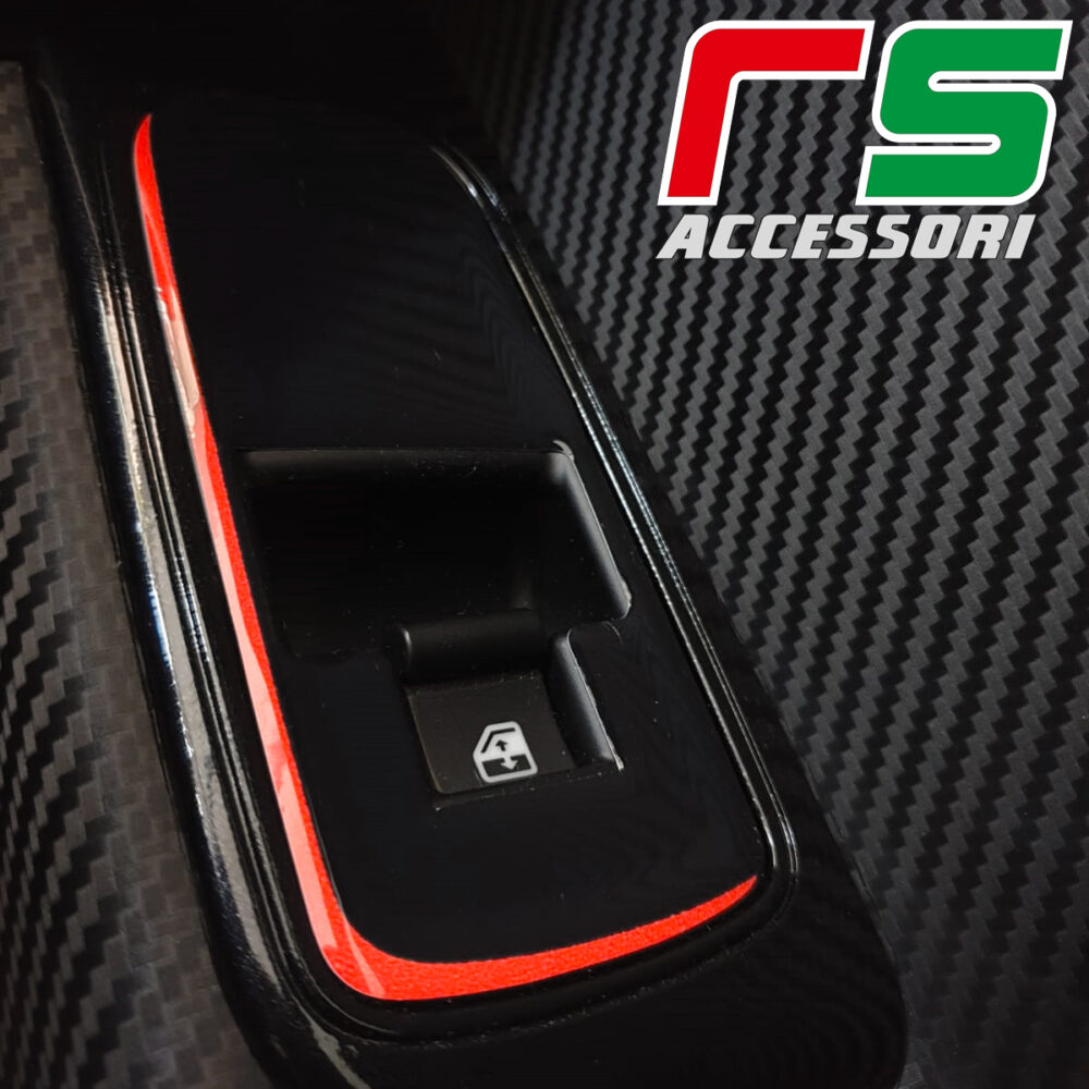 ADESIVI resinati pulsantiera alzacristalli Alfa Mito nero - immagine 3