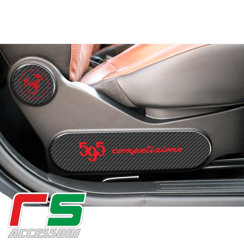 abarth 595 695 STICKERS resinated seat base decal