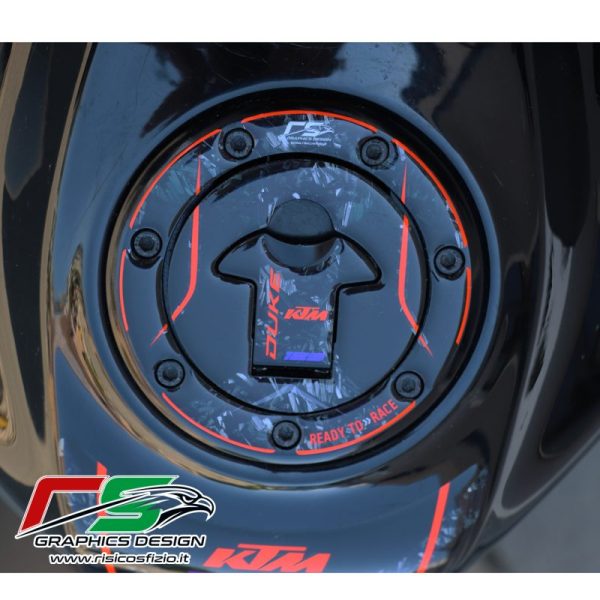 Adesivo Resinato Tappo serbatoio KTM Duke 2017-2023