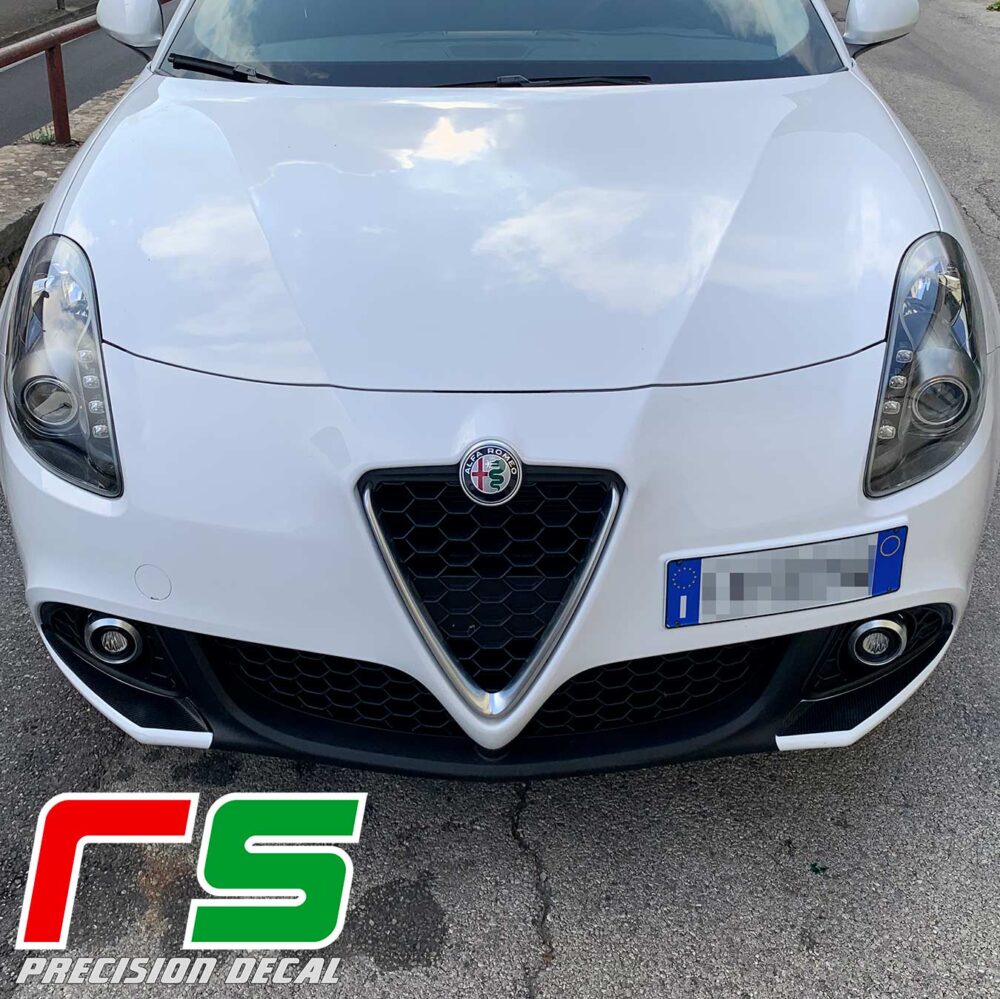 Alfa Romeo Giulietta Aufkleber Stoßstangeneinsätze Schnurrbart Carbonlook Aufkleber