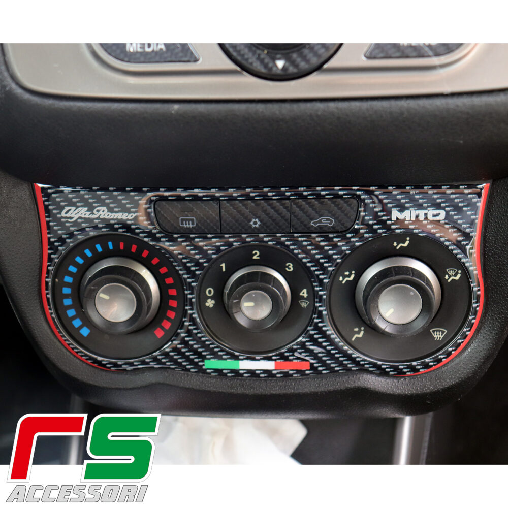 Alfa Mito ADESIVI resinati climatizzatore manuale carbonlook - immagine 9