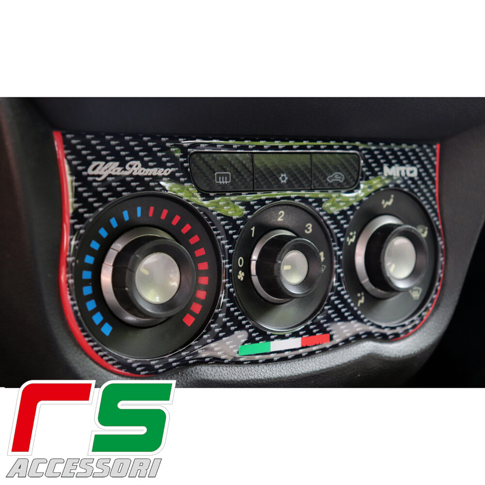 Alfa Mito ADESIVI resinati climatizzatore manuale carbonlook - immagine 8