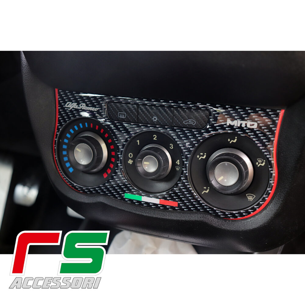 Alfa Mito ADESIVI resinati climatizzatore manuale carbonlook - immagine 7
