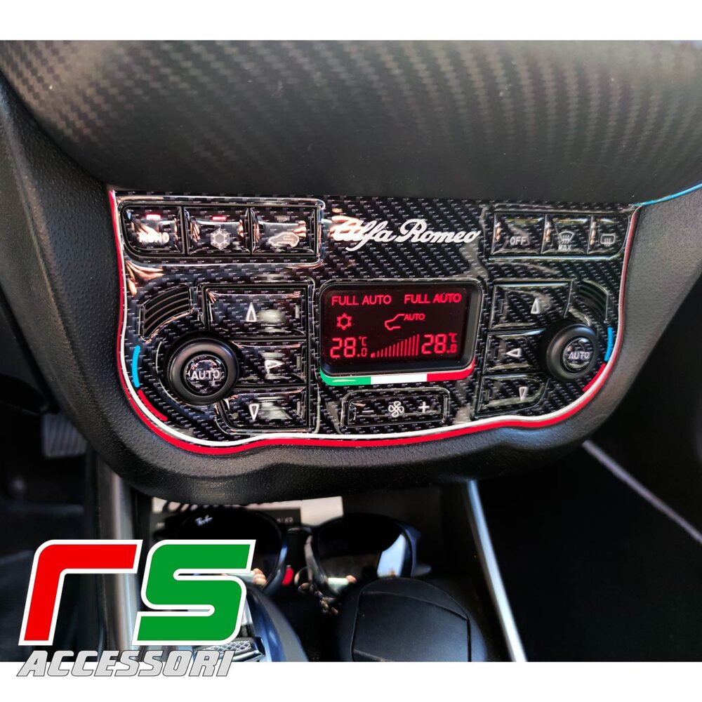 Alfa Mito ADESIVI resinati climatizzatore bizona carbonlook