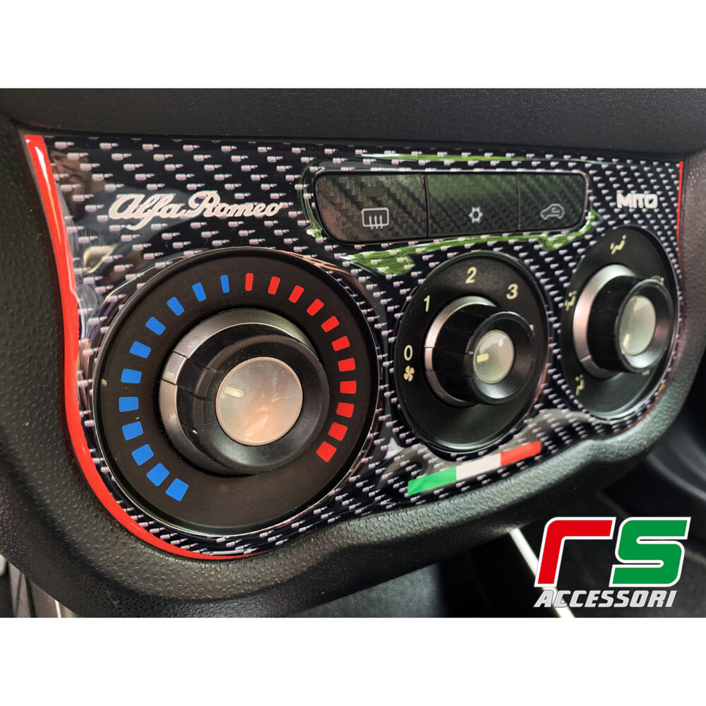 Alfa Mito ADESIVI resinati climatizzatore manuale carbonlook - immagine 6