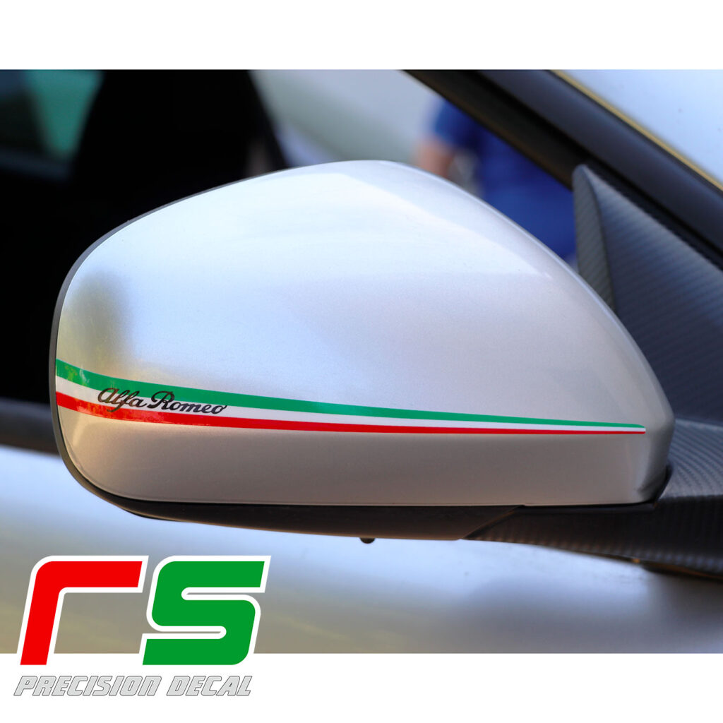 tricolor stickers mirrors Alfa Romeo Mito Giulietta 159