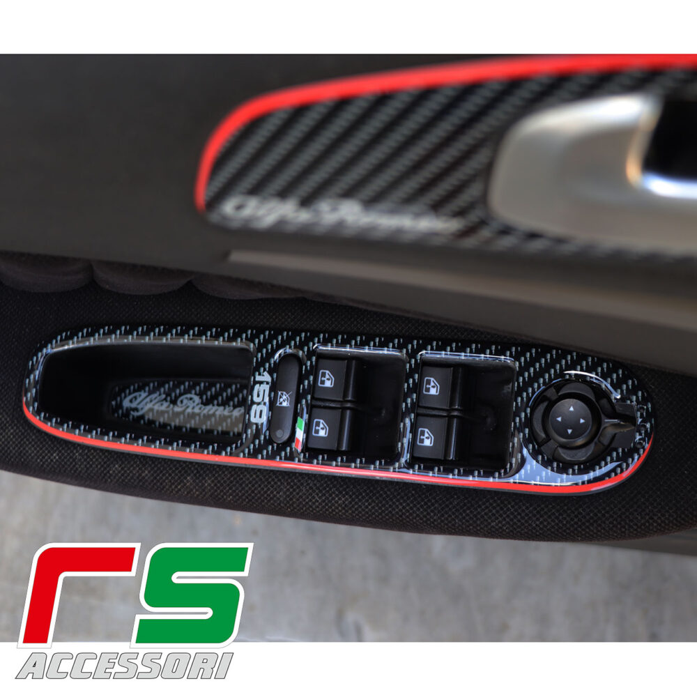 Alfa Romeo 159 resin-coated window regulator push-button stickers - Image 5