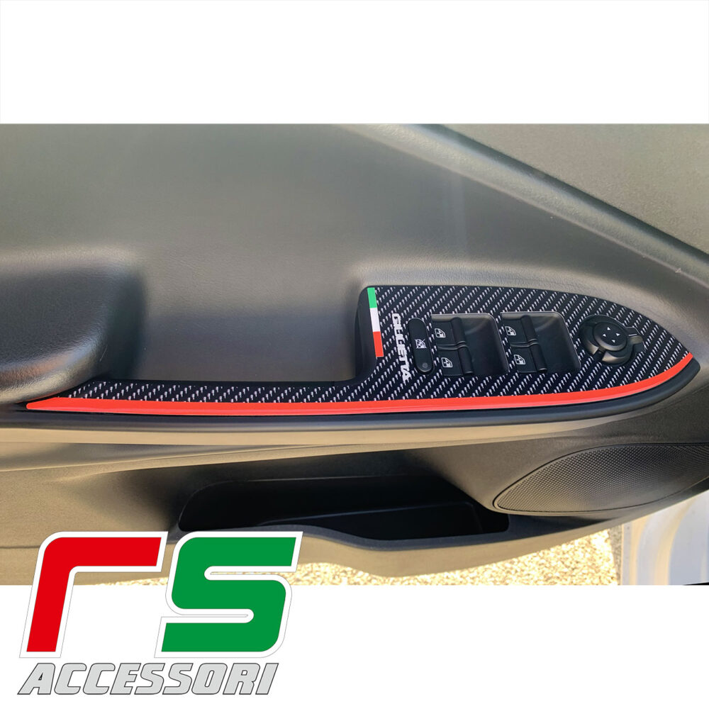 alfa romeo giulietta ADESIVI resinati pulsantiera alzacristalli guida a destra - immagine 3