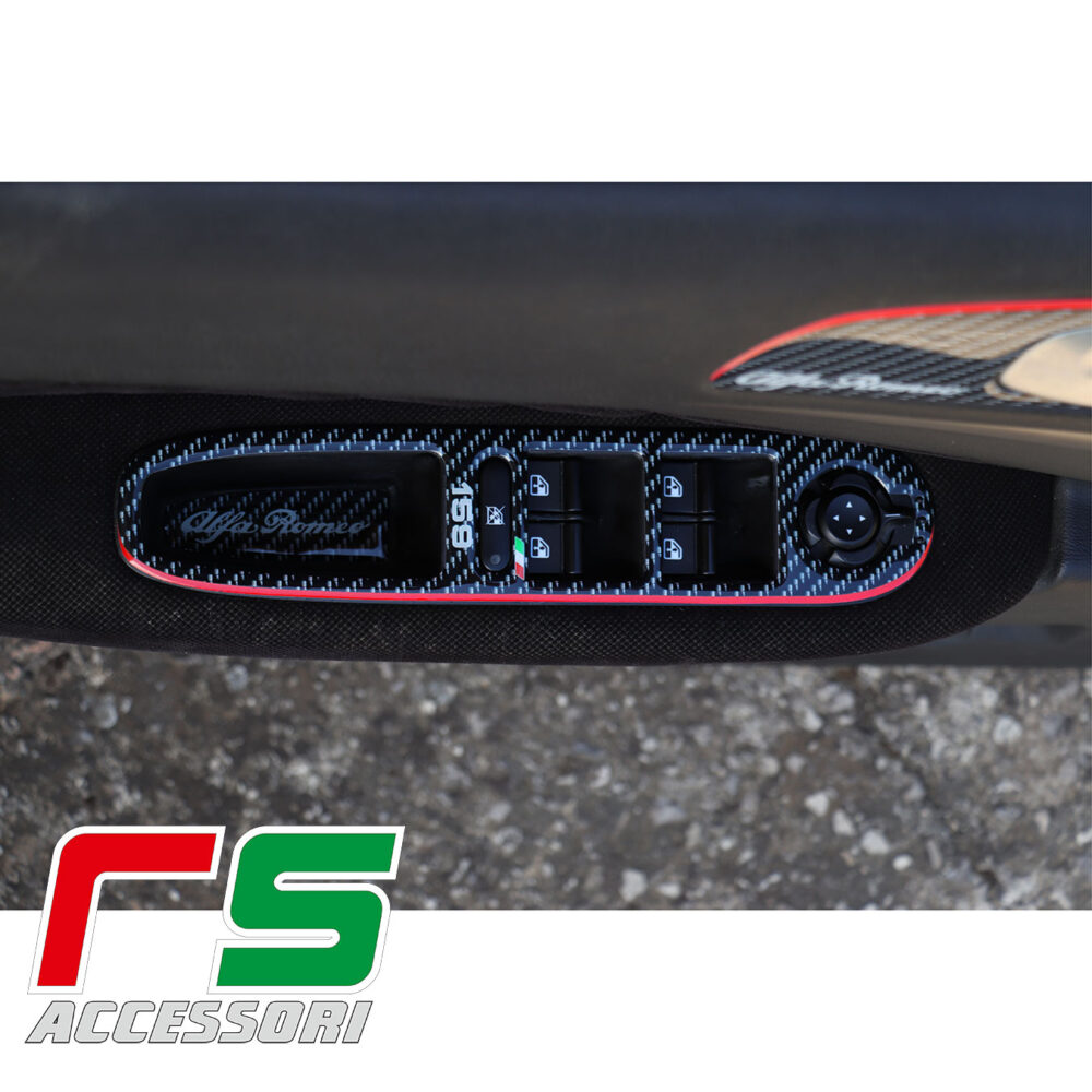 Alfa Romeo 159 resin-coated window regulator push-button stickers - Image 10