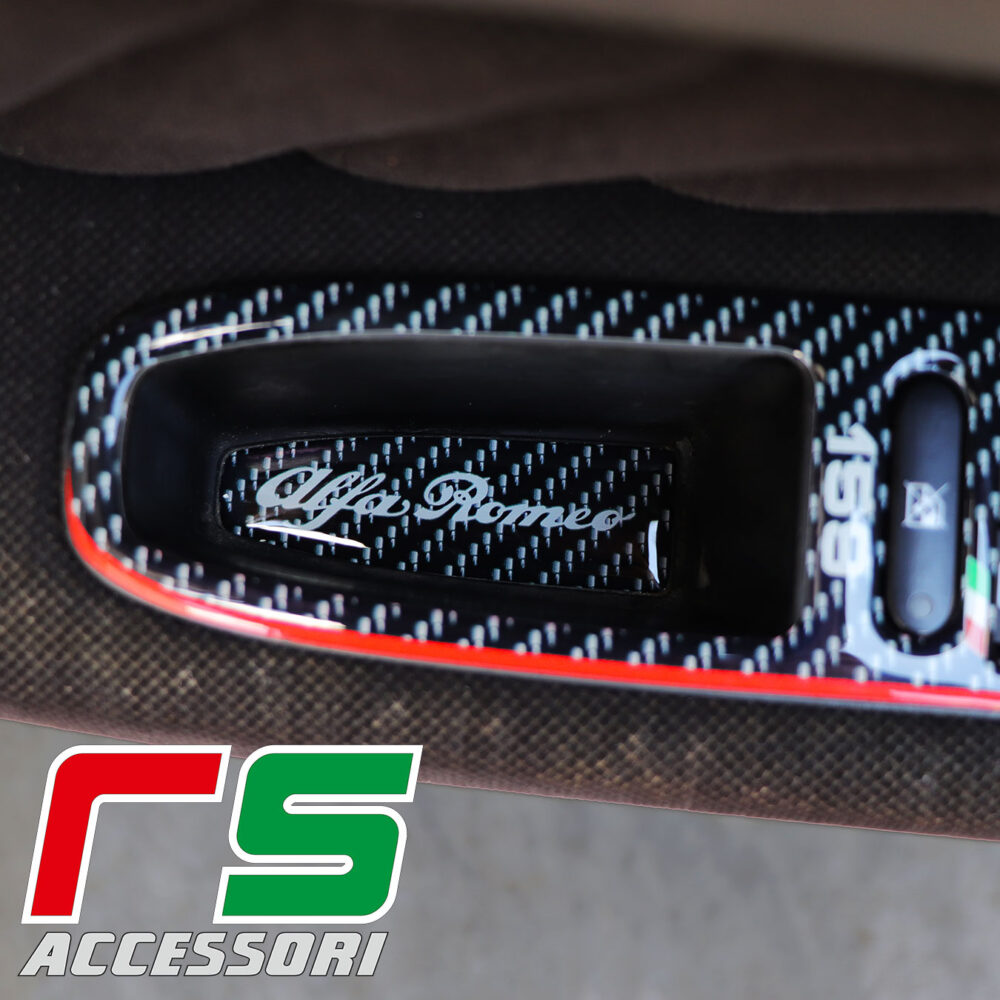 Alfa Romeo 159 resin-coated window regulator push-button stickers - Image 9