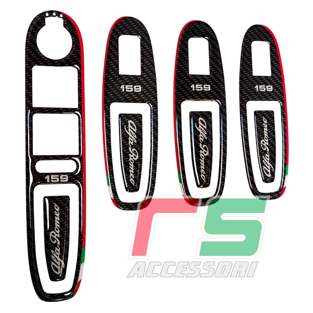 Alfa Romeo 159 resin-coated window regulator push-button stickers - Image 2