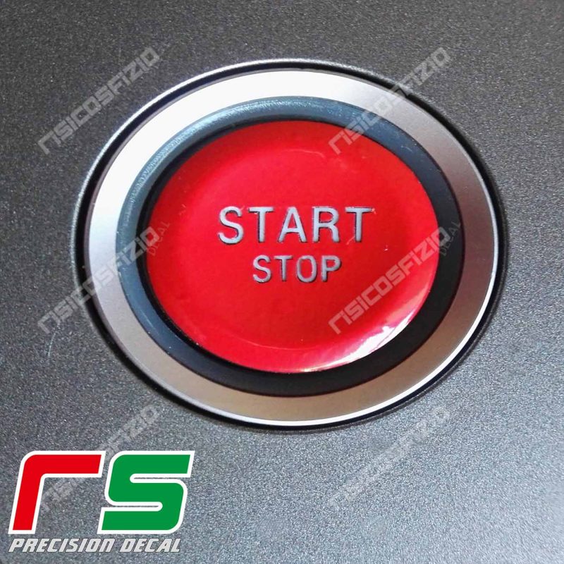 Alfa Romeo 159 Brera Spider sticker red start button in pricked vinyl