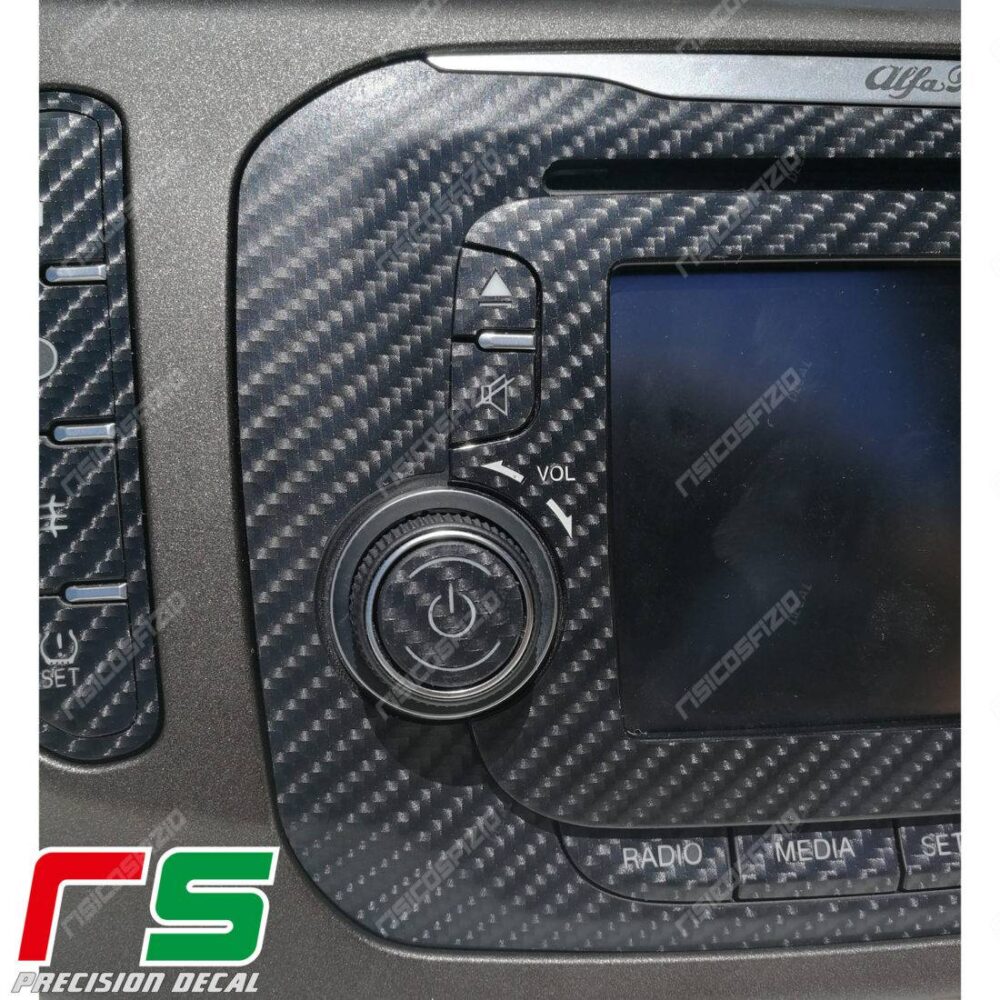 Stickers Alfa Romeo Giulietta Uconnect 5 RadioNav Decal carbonlook - Image 3