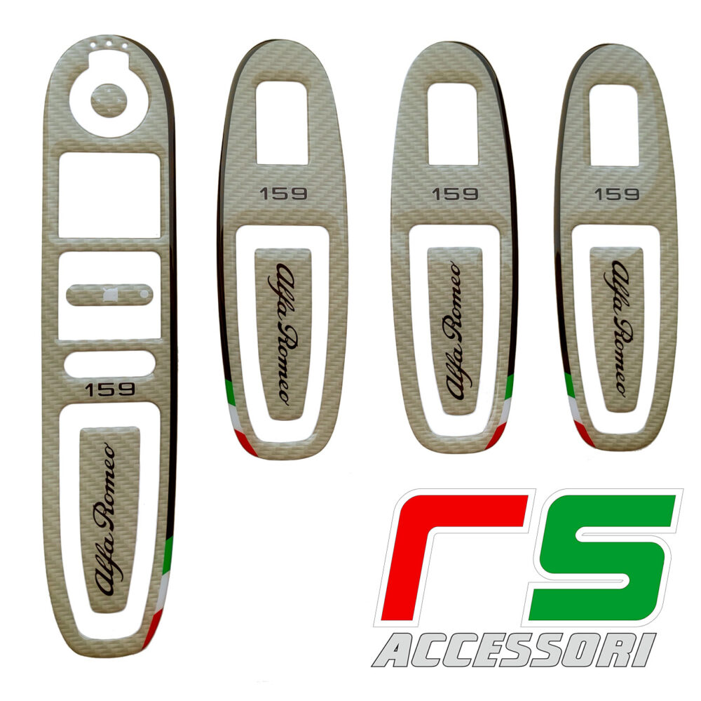 Alfa Romeo 159 resin-coated window regulator push-button stickers beige - Image 2