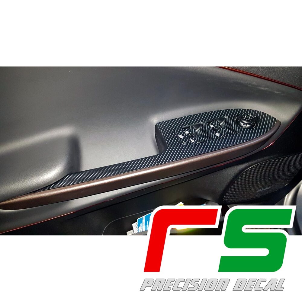 adesivi Alfa Romeo Giulietta Decal carbonlook pulsantiera alzacristalli lunga