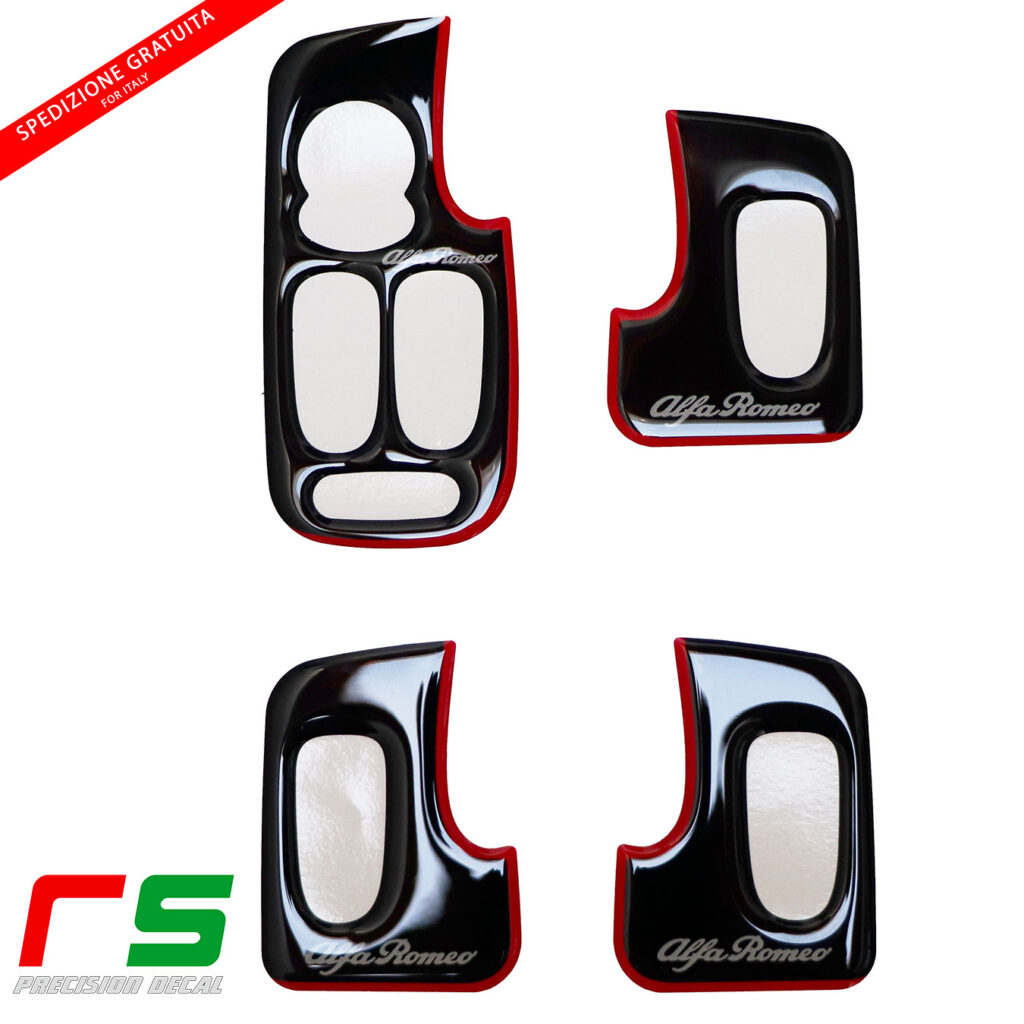 alfa 147 5 doors resin-coated STICKERS black window regulator