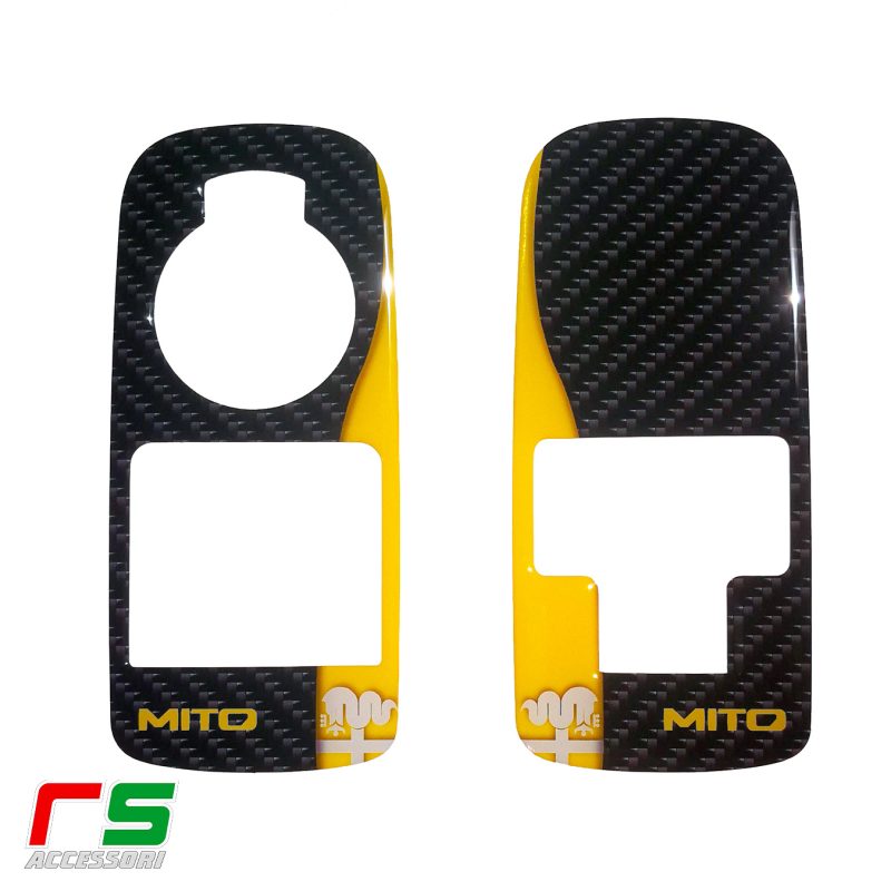 Alfa Romeo Mito ADESIVI resinati pulsantiera alzacristalli giallo - immagine 2