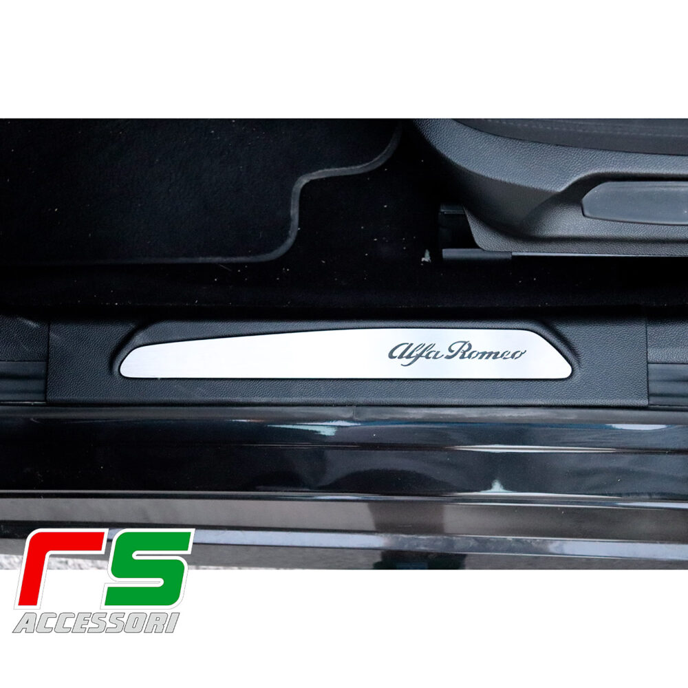 door sill Alfa Romeo Giulia in satin stainless steel aisi 304 